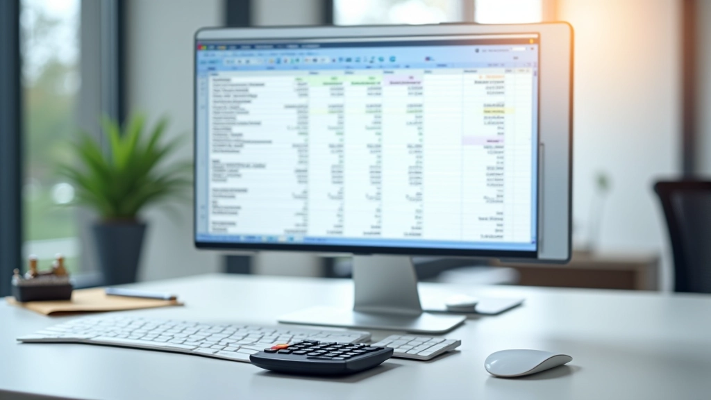 Tabelle mit Sozialversicherungsbeiträgen auf einem Monitor